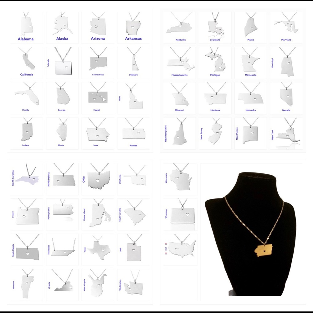 USA State Loved Necklaces